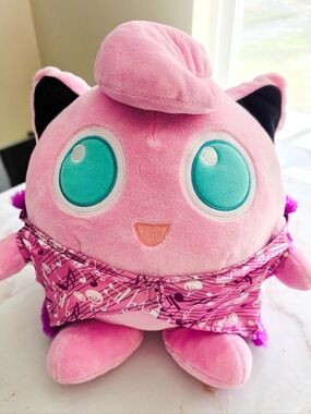 Build-A-Bear Pokemon Jigglypuff Plush with Pink Musical Note Cape 2018